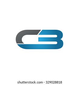 CB company linked letter logo blue