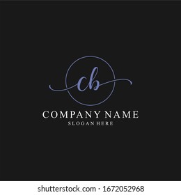 CB company logo design ideas vector