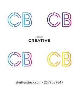 CB Creative Latter Logo Design. Monogram Design. By Custom Branding Logo. Creative Logo Design. Vector illustration. Modern Design. Logo Template.