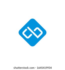 CB design negative logo vector modern graphic