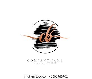  CB handwriting initial  logo vector