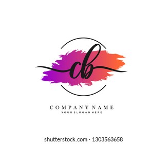  CB handwriting initial  logo vector