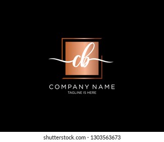  CB handwriting initial  logo vector