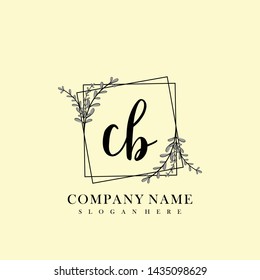 CB Initial beauty floral logo template