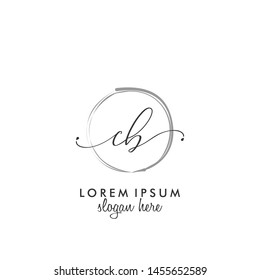 CB Initial beauty monogram logo vector