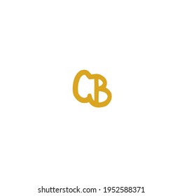 CB initial handwriting logo for identity