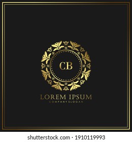 CB Initial Letter Luxury Logo template in vector art for Restaurant, Royalty, Boutique, Cafe, Hotel, Heraldic, Jewelry, Fashion and other vector illustration.