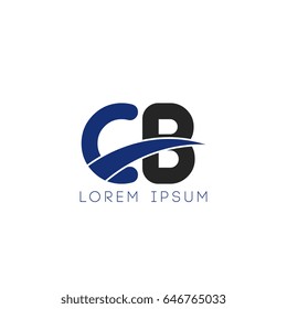 cb initial letter uppercase logo blue and black