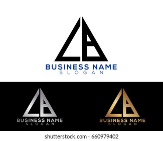 Cb initial letters linked triangle shape logo


