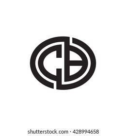 CB initial letters looping linked ellipse monogram logo