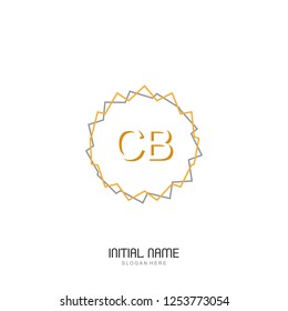 CB Initial logo template vector