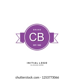 CB Initial logo template vector