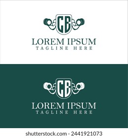 CB initial monogram for fitnes or gym logo with creative style design.	
