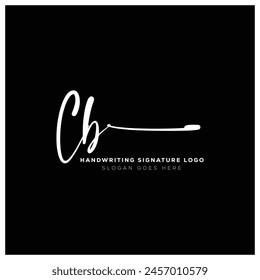 CB Initialen Handschrift Signatur Logo. CB Brief Immobilien, Beauty, Fotografie Logo Design.
