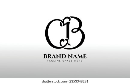 CB initials letter logo design template