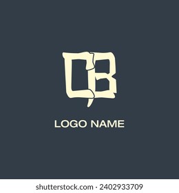 CB letter abstract monogram initial letter logo design