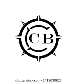 CB-Brief-Design. CB-Buchstaben Technologie Logo-Design auf weißem Hintergrund.