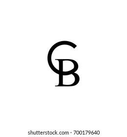 cb letter initial logo design