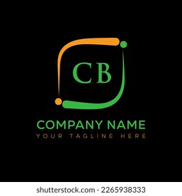 Diseño creativo del logotipo de la letra CB. Diseño único CB.
