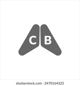 CB letter logo design on white background. Creative  modern CB letter logo design. Vector design.
Letters CB, CB logo  vector template.