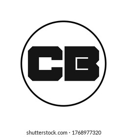 CB Letter Logo Design With Simple style