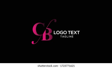Vector de plantillas de diseño de logotipo de carta CB