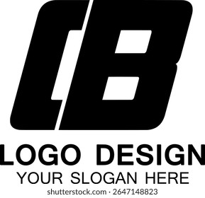 CB letter minimalist logo design collection. logo vector