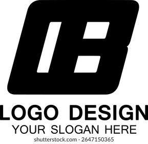 CB letter minimalist logo design collection. logo vector