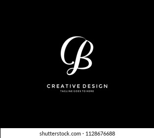 CB Letter Script Calligraphy Logo