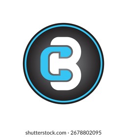 Estilo moderno del logotipo abstracto de las letras del CB 