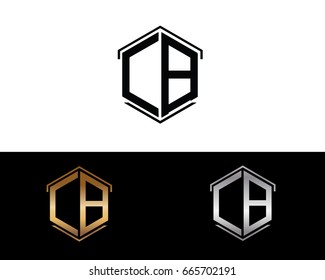 CB letters linked with hexagon shape logo




