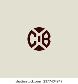 CB line geometric initial logo in high quality professional design that will print well across any print media