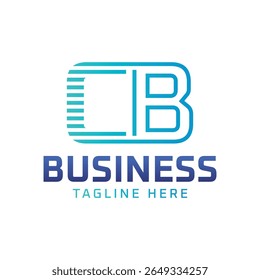 Design do logotipo da CB. Letra moderna elegante CB logotipo para empresas