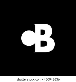 CB Logo. Vector Graphic Branding Letter Element. Dark Background