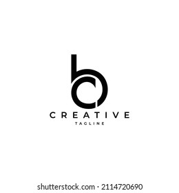 concepto de diseño del logotipo de la letra minúscula de cb