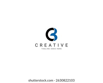 cb modern letter logo design