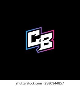 Diseño del logotipo del monograma CB con concepto de forma abstracta en vector