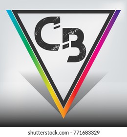 CB Multicolor Triangle LOGO with Dark Gray Highlight and Shadow