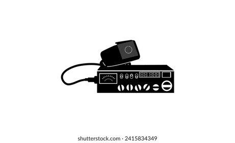  CB Radios For Truckers, black isolated silhouette