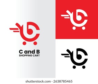 CB shopping cart logo - CB mart logo