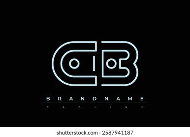 CB Technology Letter Logo Template. This tech letter logo is a graphic mark that uses letters to represent a technology company.