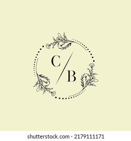 CB wedding initial logo letters in high quality professional design that will print well across any print media