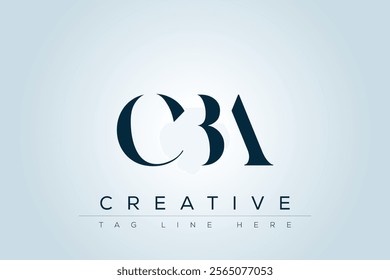 CBA abstract letter logo design. This logo is designed by three abstract letters.