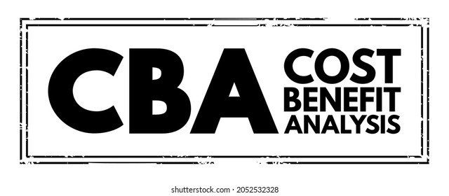 CBA - Kosten-Nutzen-Analyse-Akronym, Business-Concept-Hintergrund