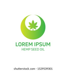 CBD.  cannabidiol logo design template full color