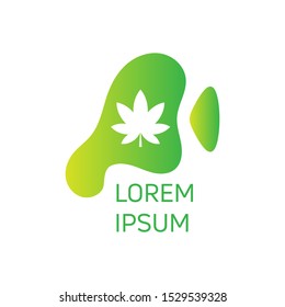 CBD.  cannabidiol logo design template full color