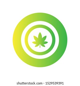 CBD.  cannabidiol logo design template full color