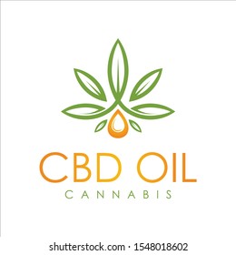 CBD Cannabis Logo Oil With The Inspiration Of The Line Art Knot Logo Design