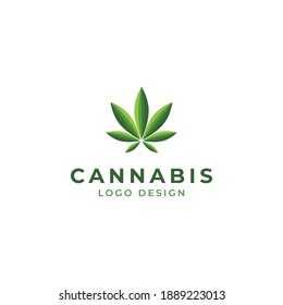 CBD Cannabis marihuana hem-Logo flach Vektorgrafik