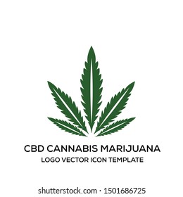 CBD Cannabis Marijuana leaf vector template for CBD Cannabidiol Cannabis Hemp Marijuana Bussiness Consulting Health Company.